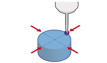 タッチプローブについて|ワークの外径計測
